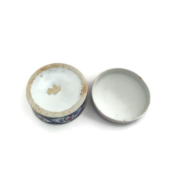 Chinese Stoneware Lidded Dish, Vintage Asian Ceram - Picture 5 of 5